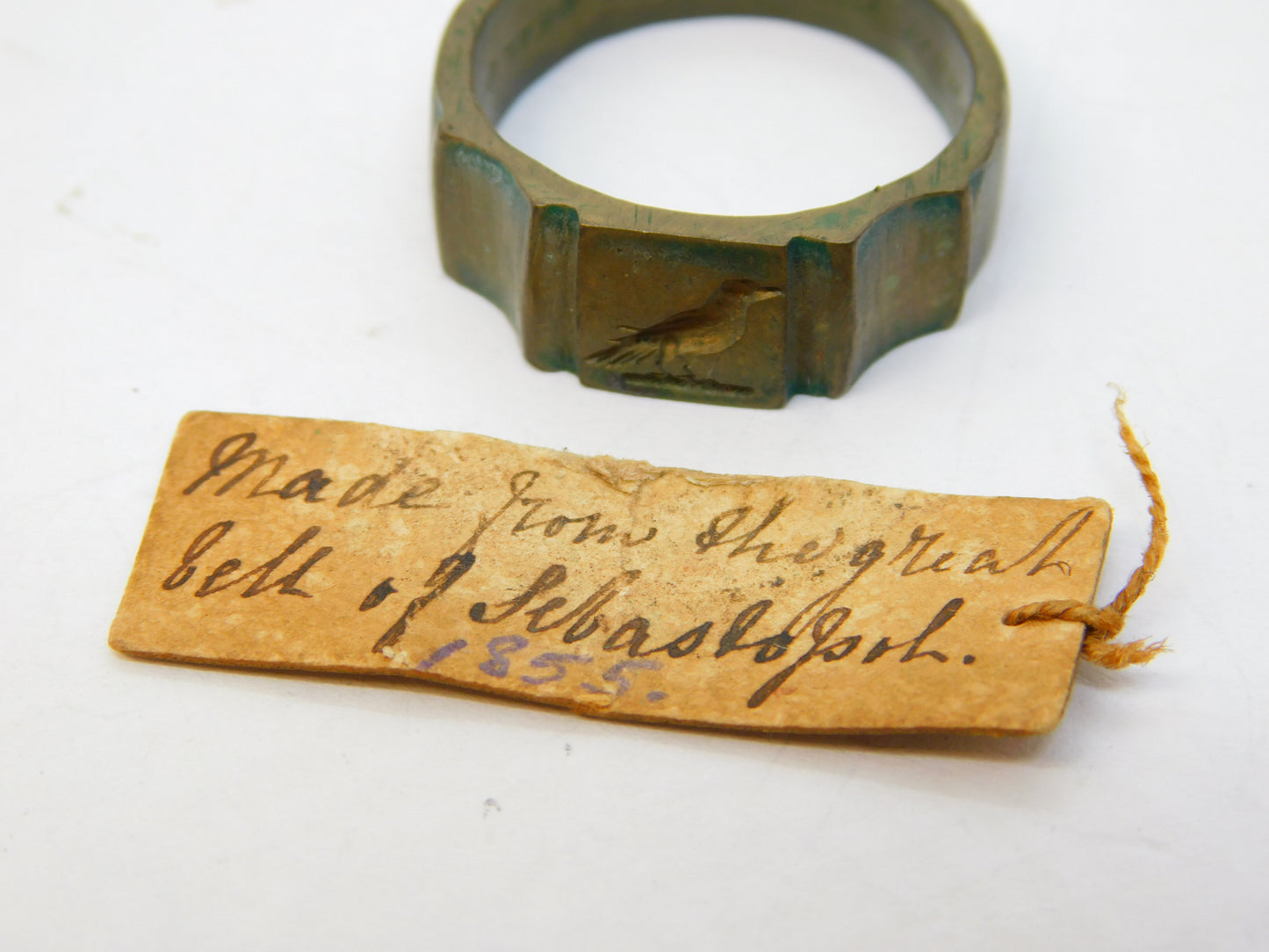 Victorian Crimean War Bronze Ring 'Made from the Great Bell of Sebastopool' 1855