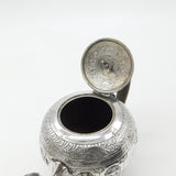 Victorian Sterling Silver 12 Zodiac Signs Teapot 1891 London Charles S. Harris
