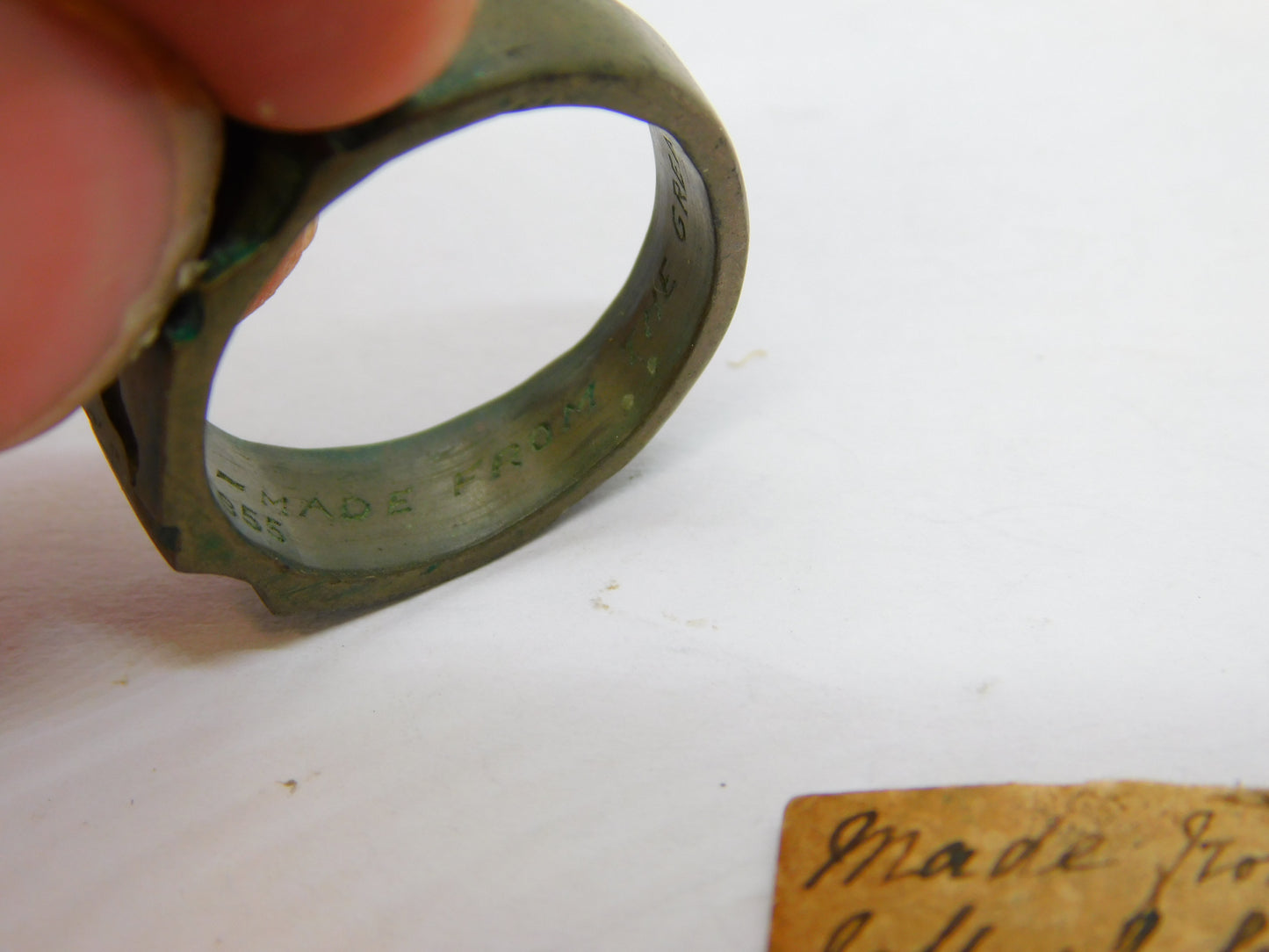 Victorian Crimean War Bronze Ring 'Made from the Great Bell of Sebastopool' 1855