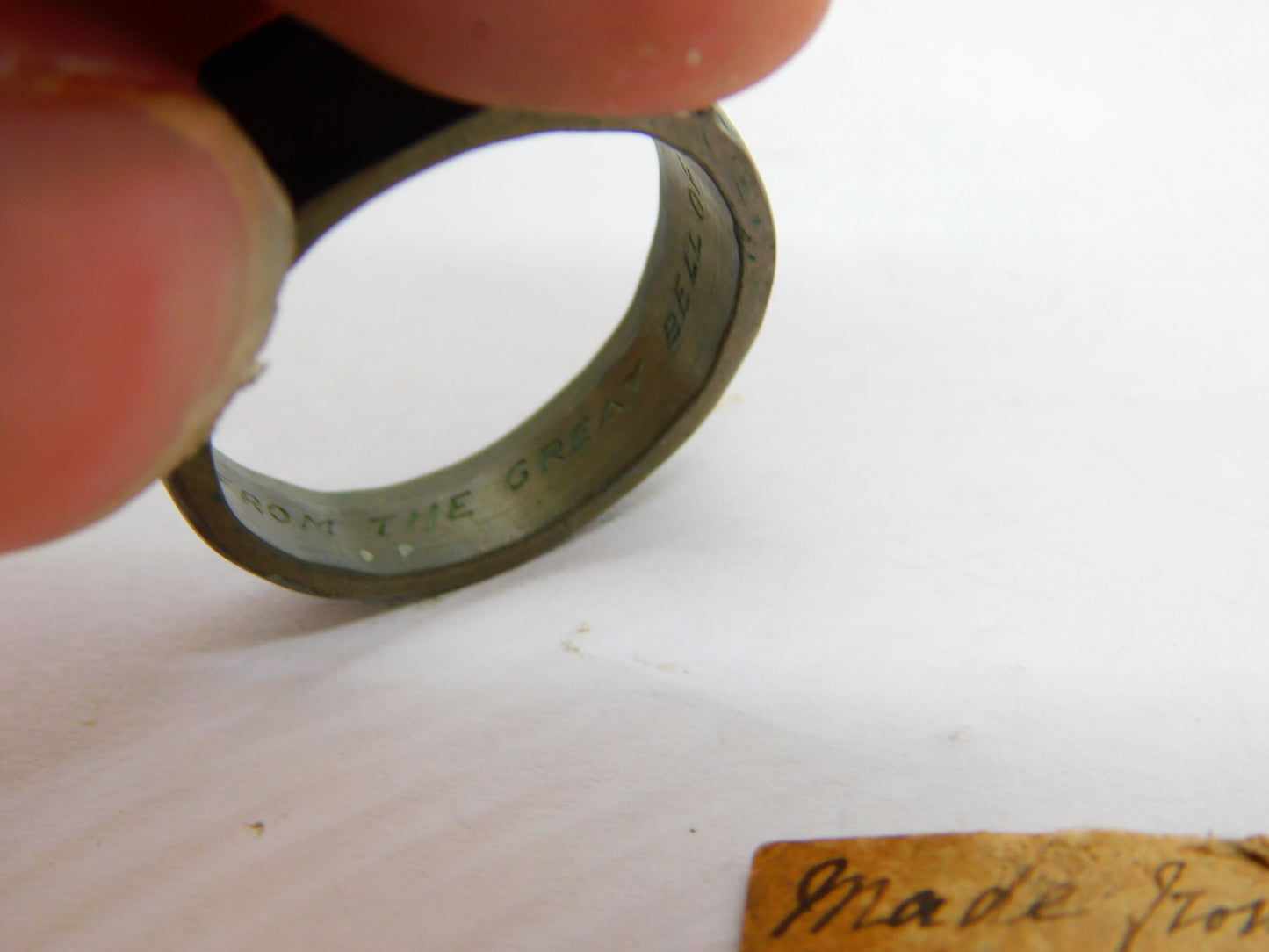 Victorian Crimean War Bronze Ring 'Made from the Great Bell of Sebastopool' 1855