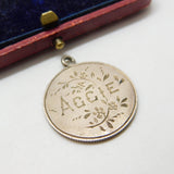 Victorian Canadian Sterling Silver 'Aggie' Love Token Shilling Pendant Antique
