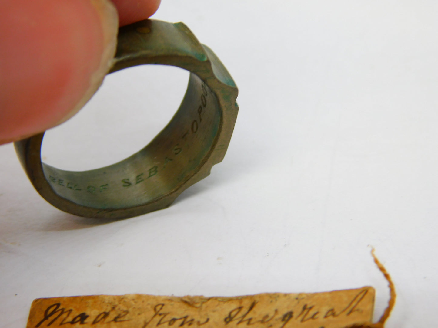 Victorian Crimean War Bronze Ring 'Made from the Great Bell of Sebastopool' 1855