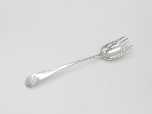 George II Large Sterling Silver Crested Runcible Spoon 1740 London Antique