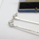 Pair of Hound Dog Mask Terminal Sterling Silver Spoons Vintage 1982 Birmingham