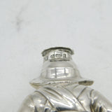 Art Deco Pair of Sterling Silver Novelty Dutch Lady & Gent Pepper Shakers 1926 London