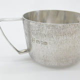 Sterling Silver Modernist Textured Cream Jug Vintage 1978 London D.G