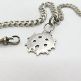 Victorian Sterling Silver Graduating Albert Watch Chain with Fob Antique c1890