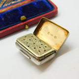 Georgian Sterling Silver Vinaigrette Floral Motif Antique 1793 Birmingham