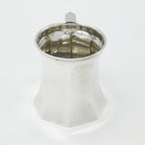 Sterling Silver Modernist Curved Pattern Christening Mug 1924 Birmingham Antique