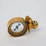 Edwardian 9ct Gold Lion Form Travelling Compass Fob Pendant Antique 1907 Chester