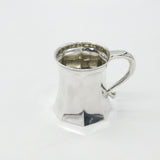 Sterling Silver Modernist Curved Pattern Christening Mug 1924 Birmingham Antique