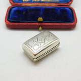 Georgian Sterling Silver Vinaigrette Floral Motif Antique 1793 Birmingham