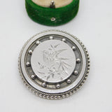 Victorian Sterling Silver Aesthetic Bird Sweetheart Brooch Antique c1880
