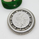 Victorian Sterling Silver Aesthetic Bird Sweetheart Brooch Antique c1880