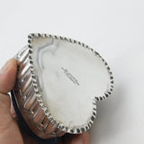Edwardian Large Sterling Silver Heart Form Pin Cushion Box 1904 London Antique