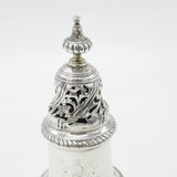 George II Sterling Silver Large Crested Muffineer Sugar Caster 1759 London