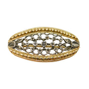 George III 9ct Gold, Sterling Silver, Old-Cut Diamond Brooch Antique c1800