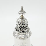 George II Sterling Silver Large Crested Muffineer Sugar Caster 1759 London