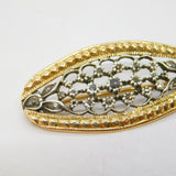George III 9ct Gold, Sterling Silver, Old-Cut Diamond Brooch Antique c1800