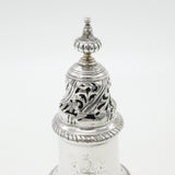 George II Sterling Silver Large Crested Muffineer Sugar Caster 1759 London