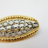 George III 9ct Gold, Sterling Silver, Old-Cut Diamond Brooch Antique c1800