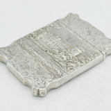 Victorian Sterling Silver Windsor & Warwick Double-Sided Card Case Antique 1840 Birmingham