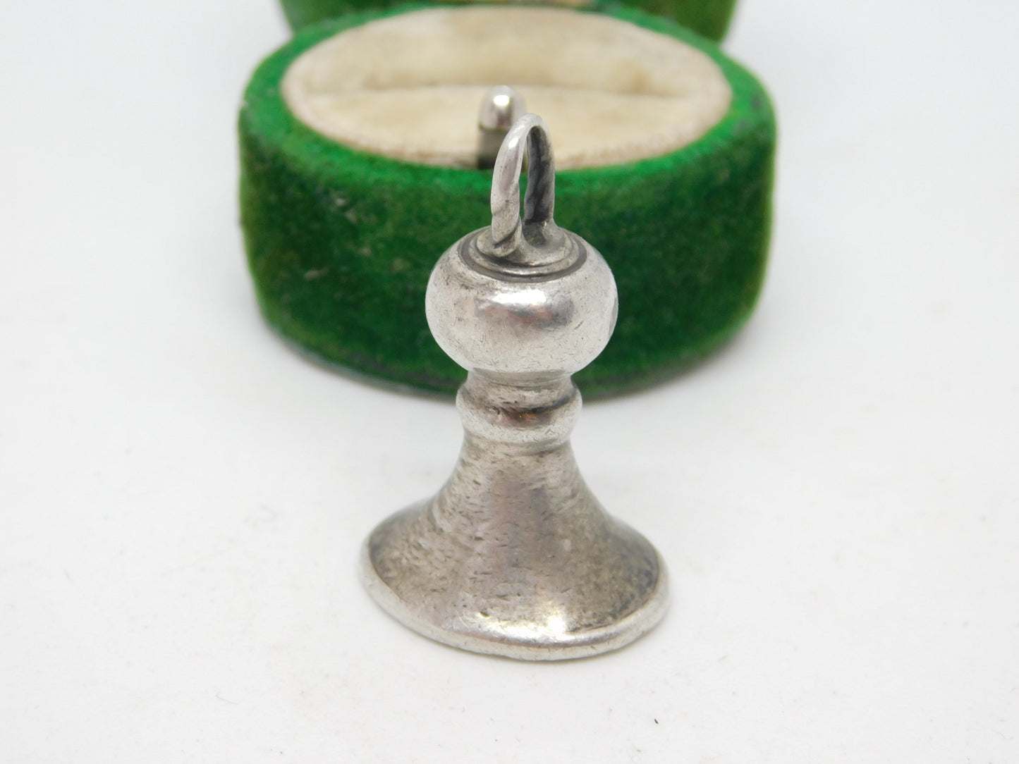 Late-17th Century Sterling Silver Bell Form Heraldic Fob Seal Antique c1690