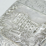Victorian Sterling Silver Windsor & Warwick Double-Sided Card Case Antique 1840 Birmingham