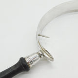 Edwardian Sterling Silver Wooden Handled Cream Skimmer Antique 1909 Edinburgh