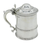 Garrards Victorian Sterling Silver Lidded Tankard Antique 1872 London