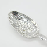 Early Victorian Sterling Silver Berry Pattern Serving Spoon 1838 London Antique