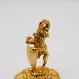 9ct Yellow Gold Regal Lion & Shield Carnelian Set Fob Seal Vintage 1966 London