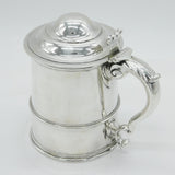 Garrards Victorian Sterling Silver Lidded Tankard Antique 1872 London