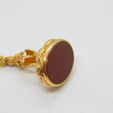 9ct Yellow Gold Regal Lion & Shield Carnelian Set Fob Seal Vintage 1966 London