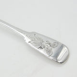 Early Victorian Sterling Silver Berry Pattern Serving Spoon 1838 London Antique