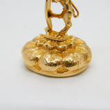 9ct Yellow Gold Regal Lion & Shield Carnelian Set Fob Seal Vintage 1966 London