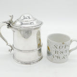 Garrards Victorian Sterling Silver Lidded Tankard Antique 1872 London
