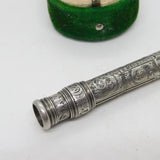 Victorian Sampson Mordan Sterling Silver Propelling Pencil Fob Antique 1900