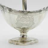 George III Sterling Silver Pedestal Swing Handle Basket Antique 1797 London