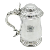 George II Sterling Silver Large Lidded Tankard Antique 1758 London