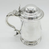 George II Sterling Silver Large Lidded Tankard Antique 1758 London