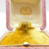 18ct Yellow Gold & Yellow Sapphire Solitaire Ring Vintage 1994 London