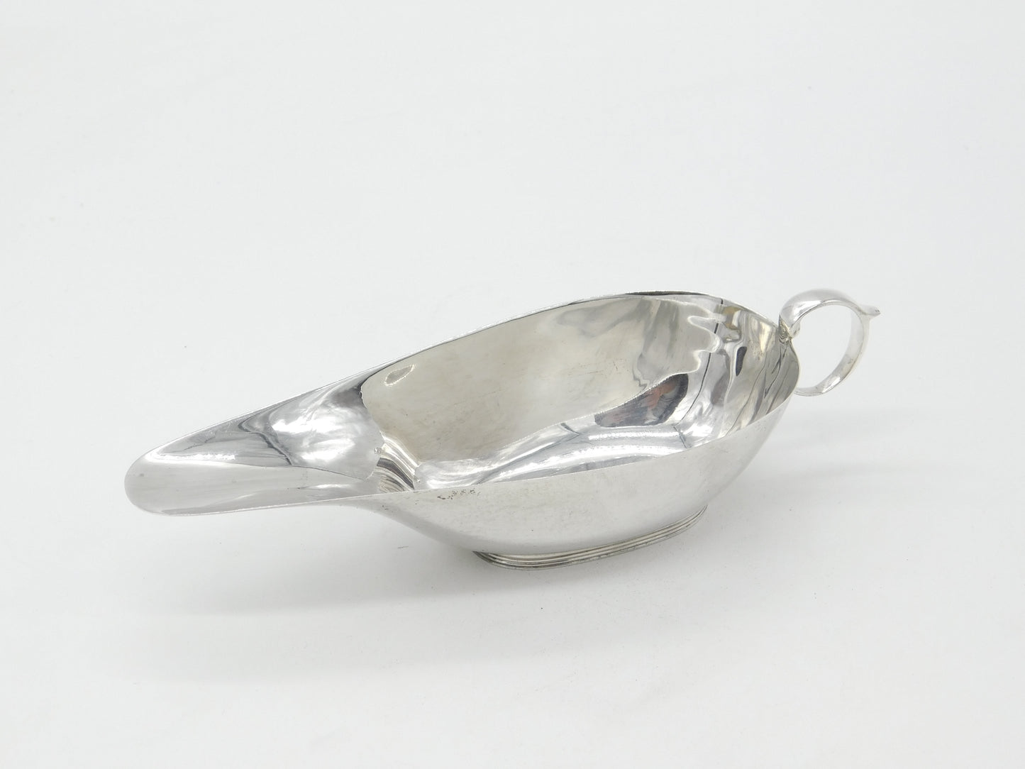 Sterling Silver Modernist Pattern Sauce Boat Antique 1934 Chester Art Deco