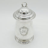 George II Sterling Silver Large Lidded Tankard Antique 1758 London