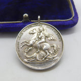 WW1-era Sterling Silver Royal Army Temperance Association Medal Antique 1915
