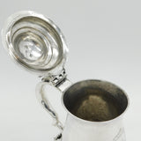George II Sterling Silver Large Lidded Tankard Antique 1758 London