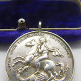 WW1-era Sterling Silver Royal Army Temperance Association Medal Antique 1915