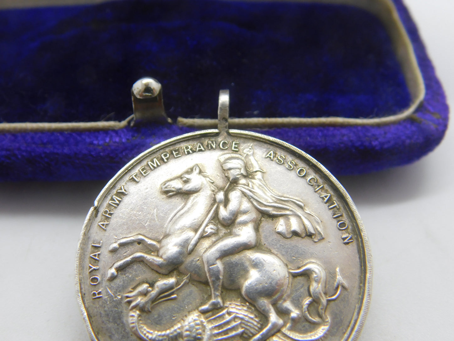 WW1-era Sterling Silver Royal Army Temperance Association Medal Antique 1915