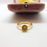 18ct Yellow Gold & Yellow Sapphire Solitaire Ring Vintage 1994 London