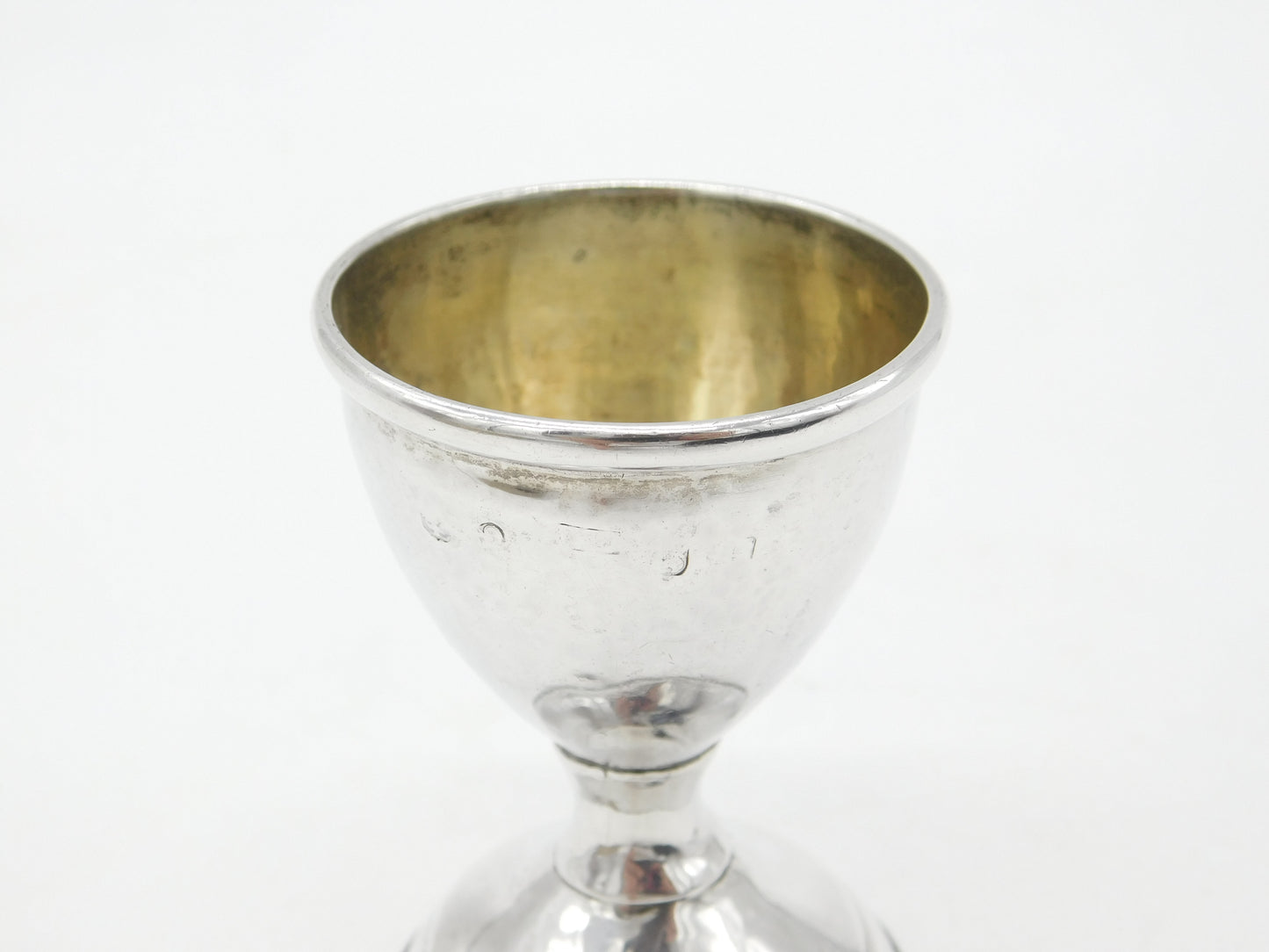 Georgian Sterling Silver Egg Cup Gilded Interior Antique c1780 George III